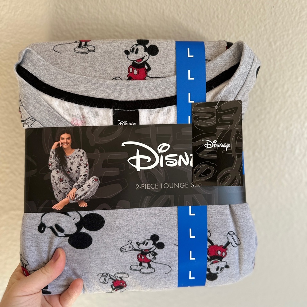 Disney Women's Mickey Mouse Lounge Set - Gray and Red